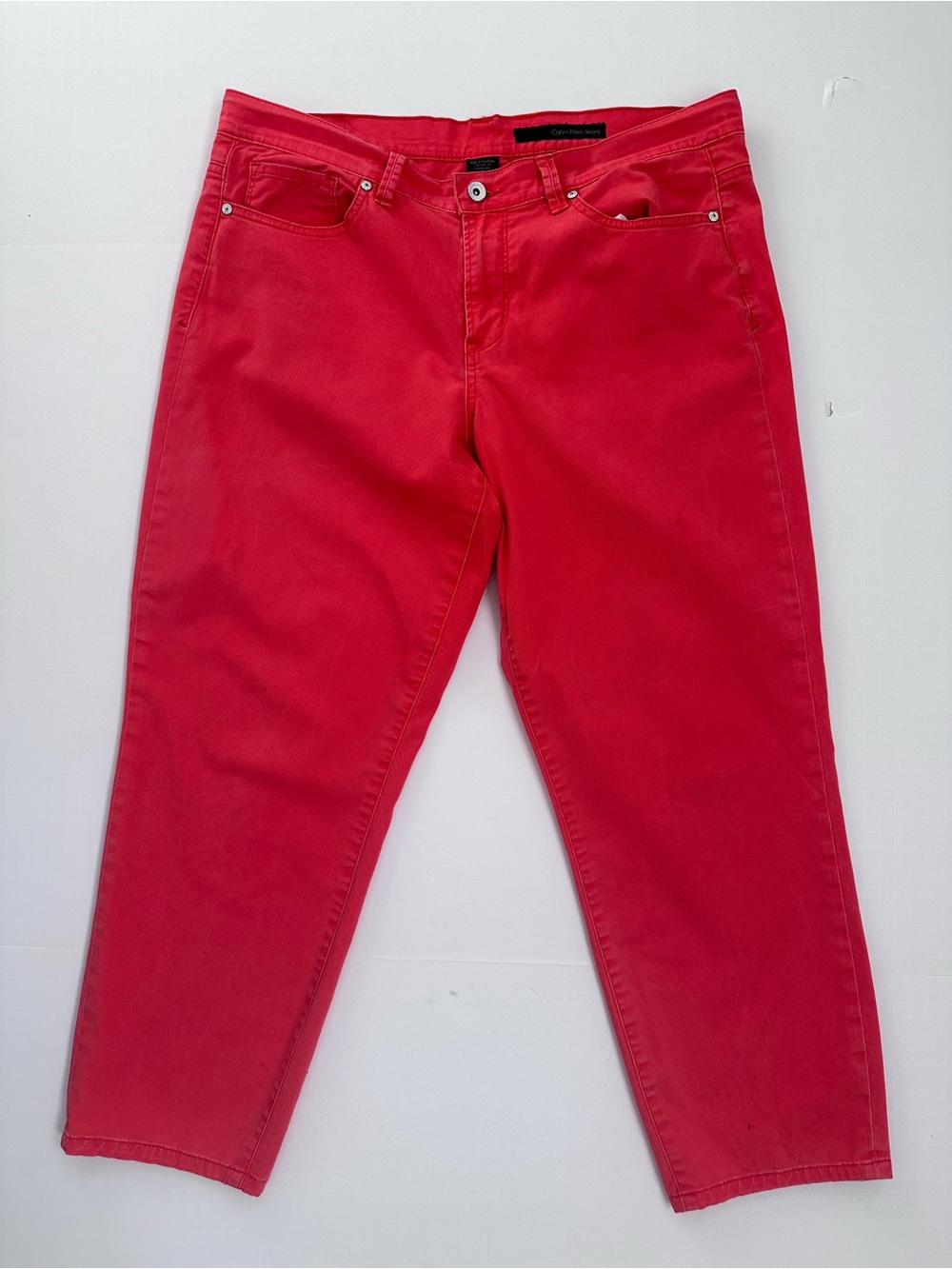 Calvin Klein Red Lightweight Jeans Size 32/14